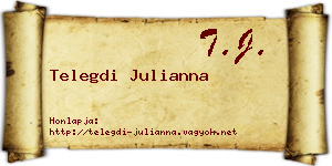 Telegdi Julianna névjegykártya